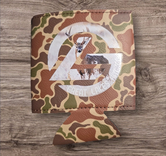 Great Lakes Snow Buck Camo Can Koozie